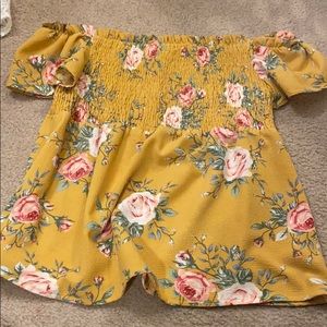 Off the shoulder shirt sleeve top